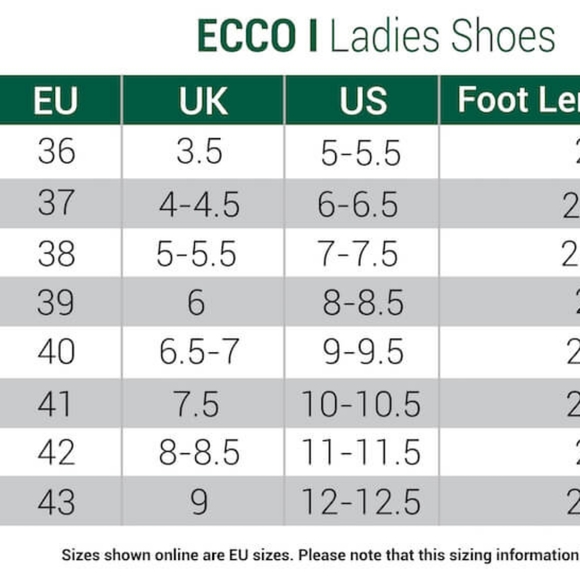 ecco boot sizing